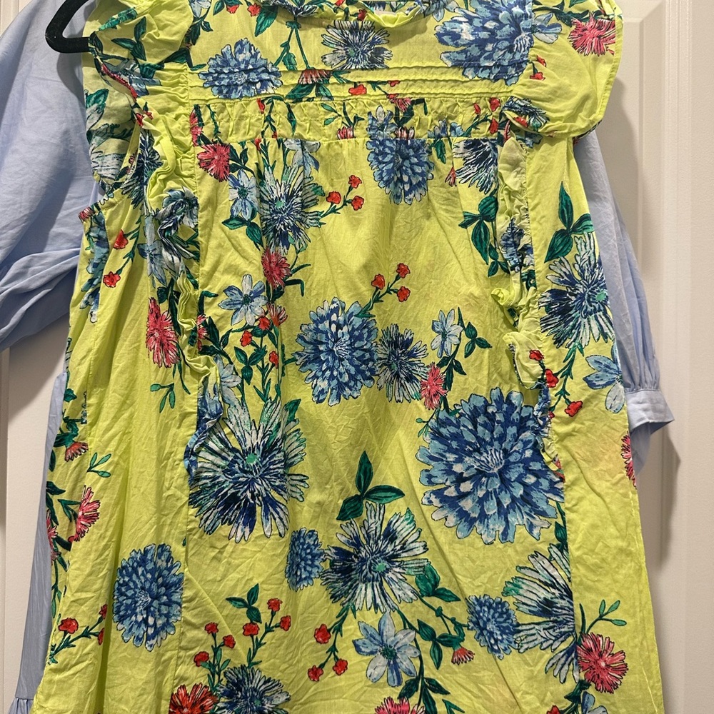 LOFT Multicolor Floral Top with Ruffles - Picture 2 of 2